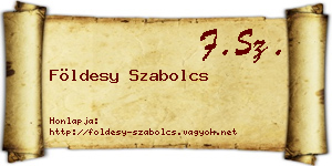 Földesy Szabolcs névjegykártya