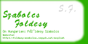 szabolcs foldesy business card